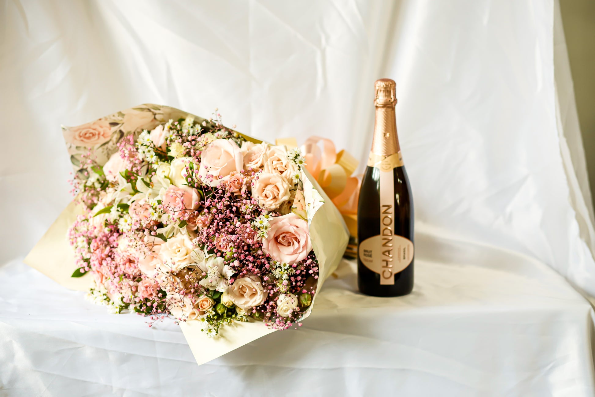 Chandon e buquê